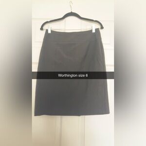 Worthington Elegant Black Pencil Skirt